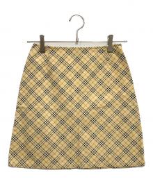 BURBERRY BLUE LABEL（バーバリー ブルー レーベル）の古着「ノバチェックミニスカート」｜ベージュ