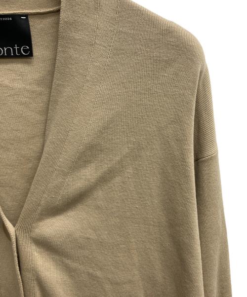 Conte（コンテ）conte (コンテ) コットン Vネックカーディガン ベージュ サイズ:表記無の古着・服飾アイテム