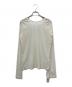 MANOF (マノフ) TULLE FLOCKED STRIPE TOPS アイボリー サイズ:F：5000円
