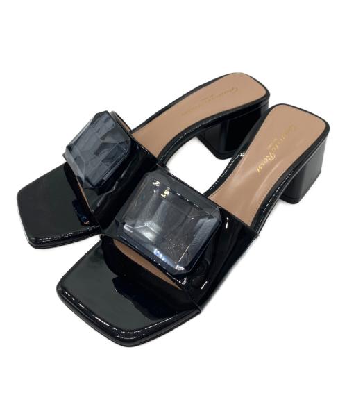 Gianvito Rossi（ジャンヴィト ロッシ）Gianvito Rossi (ジャンヴィト ロッシ) JAIPUR SLIDE ヒールサンダル ブラック サイズ:37の古着・服飾アイテム