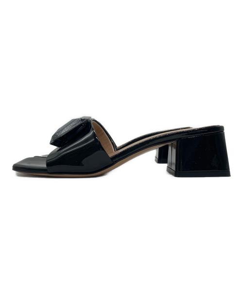 Gianvito Rossi（ジャンヴィト ロッシ）Gianvito Rossi (ジャンヴィト ロッシ) JAIPUR SLIDE ヒールサンダル ブラック サイズ:37の古着・服飾アイテム