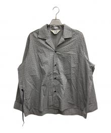 SUNSEA（サンシー）の古着「White BK Check GIGOLO Shirt 改（ホワイト　ブラック　ジゴロシャツ　改）」｜ブラック