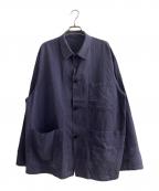 COMOLIコモリ）の古着「23SS コットンドリル ワークジャケット」｜ネイビー