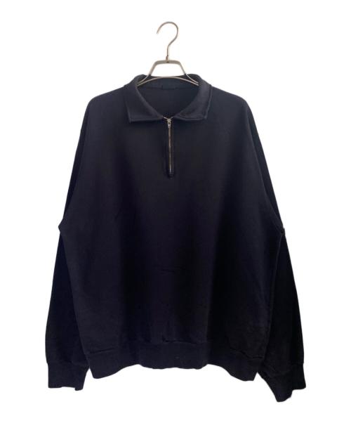 COMOLI（コモリ）COMOLI (コモリ) 23SS コットンシルクジャージハーフジッププルオーバー ネイビー サイズ:2の古着・服飾アイテム