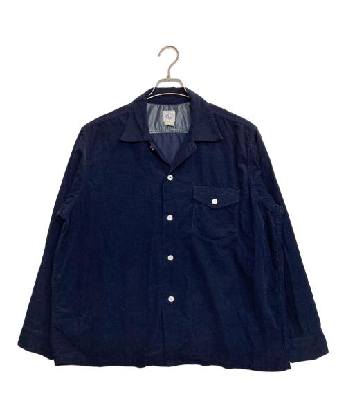 POST O'ALLS（ポストオーバーオールズ）POST O'ALLS (ポストオーバーオールズ) ベビーコーデュロイシャツ ネイビー サイズ:Lの古着・服飾アイテム