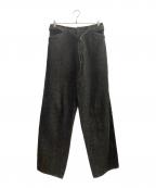 COMOLIコモリ）の古着「21SS デニム ベルテッドパンツ」｜ブラック