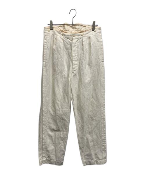 THE CIRCA BRAND（ザサーカブランド）THE CIRCA BRAND (ザサーカブランド) S201 A32 コットンリネン トラウザーズ ホワイト サイズ:Freeの古着・服飾アイテム