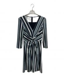 kay me（ケイミー）の古着「ストライプワンピース」｜ブラック