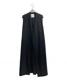 ESTNATION（エストネーション）の古着「ダブルクロスロングジレ」｜ブラック