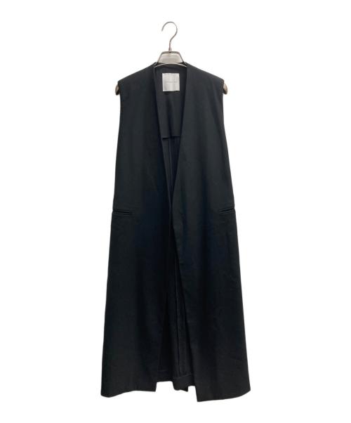 ESTNATION（エストネーション）ESTNATION (エストネーション) ダブルクロスロングジレ ブラック サイズ:36の古着・服飾アイテム