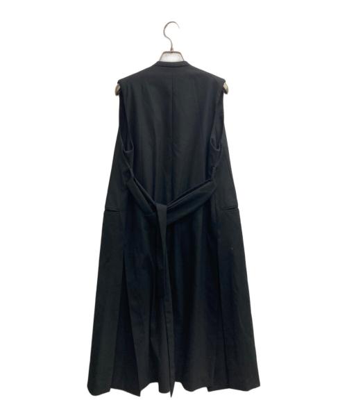 ESTNATION（エストネーション）ESTNATION (エストネーション) ダブルクロスロングジレ ブラック サイズ:36の古着・服飾アイテム