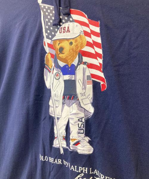 POLO RALPH LAUREN（ポロ・ラルフローレン）POLO RALPH LAUREN (ポロ・ラルフローレン) ポロベアカットソーパーカー ネイビー サイズ:XXLの古着・服飾アイテム