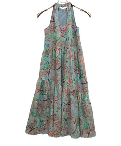 GRACE CONTINENTAL（（グレースコンチネンタル）GRACE CONTINENTAL (（グレースコンチネンタル) リゾートプリントティアードワンピース スカイブルー サイズ:36の古着・服飾アイテム