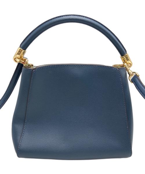 Kate Spade（ケイトスペード）Kate Spade (ケイトスペード) フローラル アップリケ スモール トップ ハンドル サッチェル ネイビーの古着・服飾アイテム