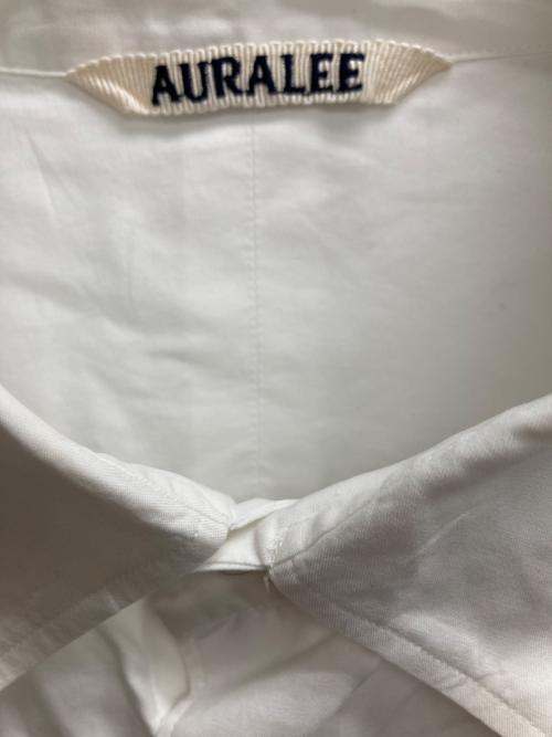 AURALEE（オーラリー）AURALEE (オーラリー) WASHED FINX TWILL SHIRTS（ウォッシュ　フィンクス　ツイル　シャツ） ホワイト サイズ:５の古着・服飾アイテム