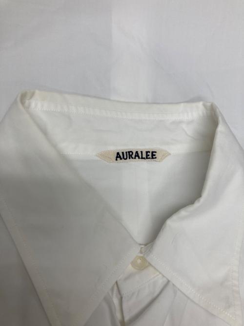 AURALEE（オーラリー）AURALEE (オーラリー) WASHED FINX TWILL SHIRTS（ウォッシュ　フィンクス　ツイル　シャツ） ホワイト サイズ:５の古着・服飾アイテム