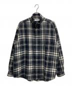 Graphpaperグラフペーパー）の古着「シャツ」｜ブラック×ホワイト