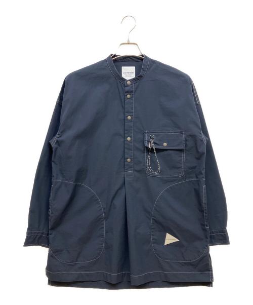 and wander（アンドワンダー）and wander (アンドワンダー) CORDURA typewriter shirt ネイビー サイズ:2の古着・服飾アイテム