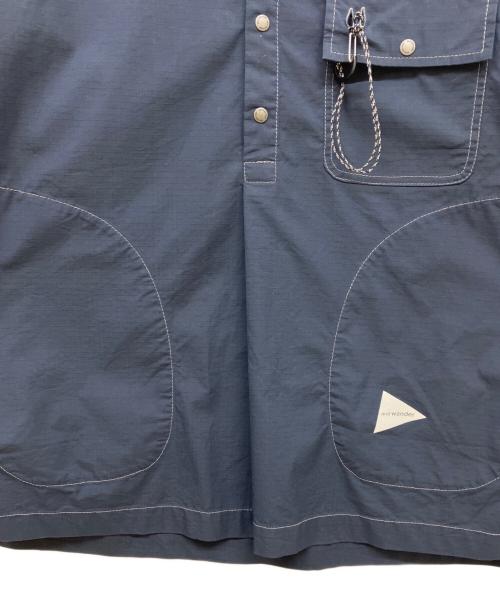 and wander（アンドワンダー）and wander (アンドワンダー) CORDURA typewriter shirt ネイビー サイズ:2の古着・服飾アイテム