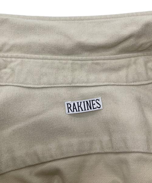 RAKINES（ラキネス）RAKINES (ラキネス) Cotton work flannel B.D. shirt コットン ワーク フランネル ボタンダウン シャツ　長袖シャツ　日本製　 アイボリー サイズ:3の古着・服飾アイテム