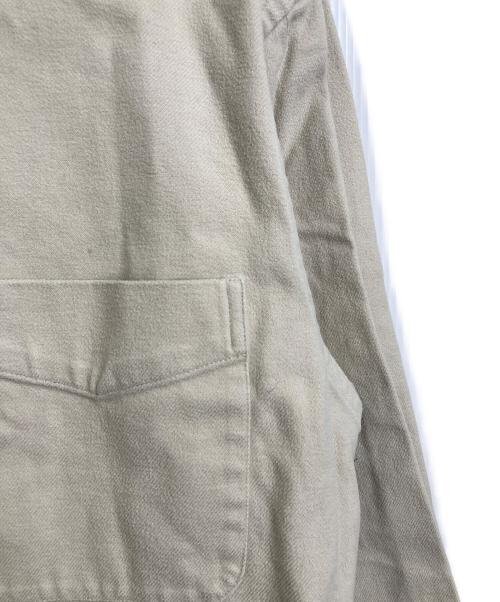 RAKINES（ラキネス）RAKINES (ラキネス) Cotton work flannel B.D. shirt コットン ワーク フランネル ボタンダウン シャツ　長袖シャツ　日本製　 アイボリー サイズ:3の古着・服飾アイテム