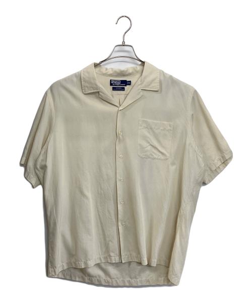POLO RALPH LAUREN（ポロ・ラルフローレン）POLO RALPH LAUREN (ポロ・ラルフローレン) CALDWELL シルクコットンオープンカラーS/Sシャツ アイボリー サイズ:XLの古着・服飾アイテム
