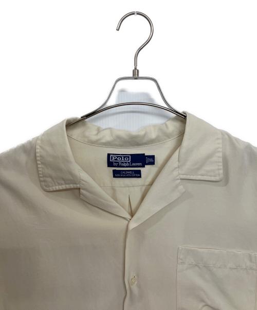 POLO RALPH LAUREN（ポロ・ラルフローレン）POLO RALPH LAUREN (ポロ・ラルフローレン) CALDWELL シルクコットンオープンカラーS/Sシャツ アイボリー サイズ:XLの古着・服飾アイテム