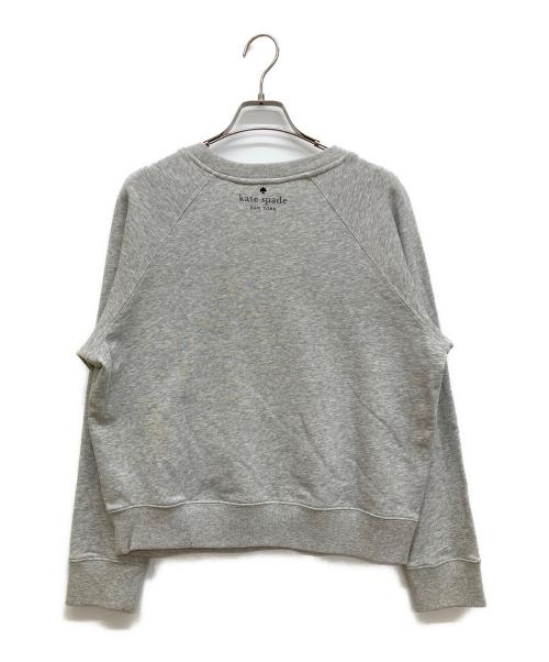 Kate Spade（ケイトスペード）Kate Spade (ケイトスペード) ピーコックフローラルスペードスウェットシャツ　スウェット グレー サイズ:Ｍの古着・服飾アイテム