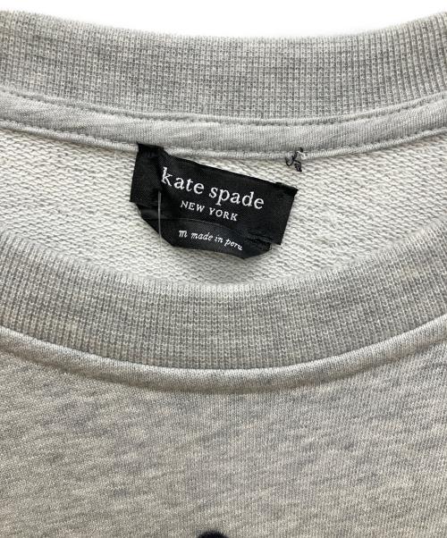 Kate Spade（ケイトスペード）Kate Spade (ケイトスペード) ピーコックフローラルスペードスウェットシャツ　スウェット グレー サイズ:Ｍの古着・服飾アイテム