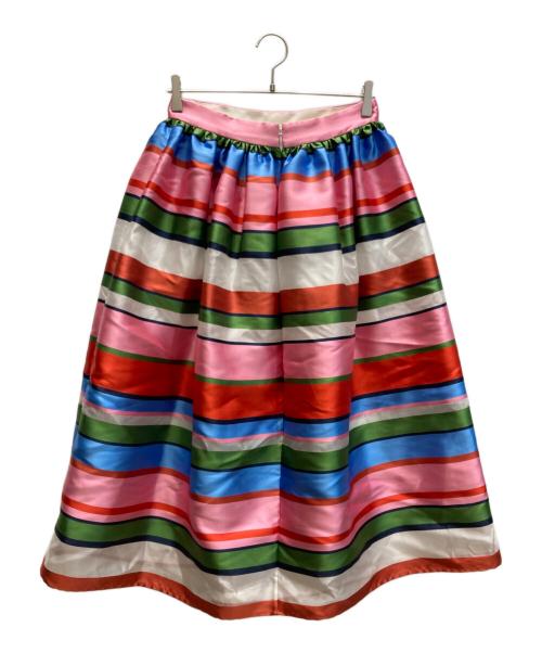 Kate Spade（ケイトスペード）Kate Spade (ケイトスペード) サンデーストライプオーガンザミディスカート マルチカラー サイズ:4 未使用品の古着・服飾アイテム