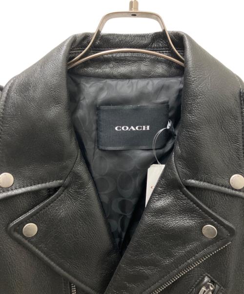 COACH（コーチ）COACH (コーチ) COACH(コーチ)MOTO JACKETダブルライダースジャケット ブラック サイズ:Ｍ 未使用品の古着・服飾アイテム