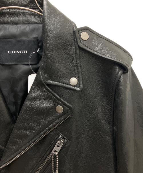 COACH（コーチ）COACH (コーチ) COACH(コーチ)MOTO JACKETダブルライダースジャケット ブラック サイズ:Ｍ 未使用品の古着・服飾アイテム
