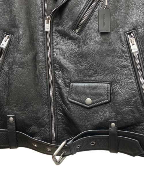 COACH（コーチ）COACH (コーチ) COACH(コーチ)MOTO JACKETダブルライダースジャケット ブラック サイズ:Ｍ 未使用品の古着・服飾アイテム
