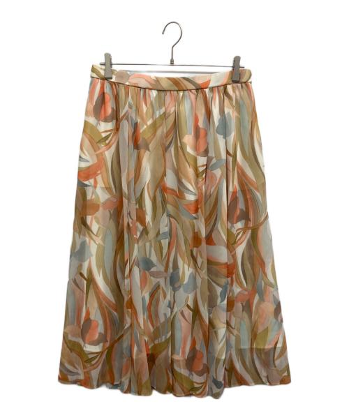 23区（ニジュウサンク）23区 (ニジュウサンク) Ratti ペインティングプリントスカート マルチカラー サイズ:46 未使用品の古着・服飾アイテム