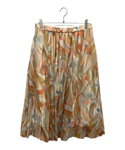 23区（ニジュウサンク）23区 (ニジュウサンク) Ratti ペインティングプリントスカート マルチカラー サイズ:46 未使用品の古着・服飾アイテム
