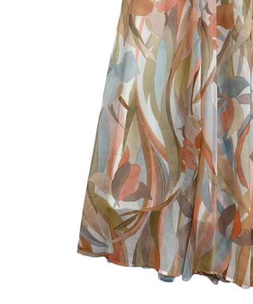 23区（ニジュウサンク）23区 (ニジュウサンク) Ratti ペインティングプリントスカート マルチカラー サイズ:46 未使用品の古着・服飾アイテム