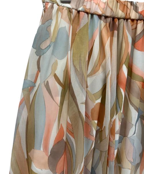 23区（ニジュウサンク）23区 (ニジュウサンク) Ratti ペインティングプリントスカート マルチカラー サイズ:46 未使用品の古着・服飾アイテム