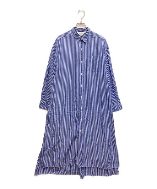 Americana（アメリカーナ）Americana (アメリカーナ) ストライプシャツワンピース ブルー サイズ:freeの古着・服飾アイテム