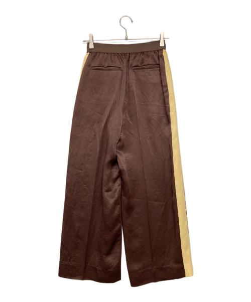 ASTRAET（アストラット）ASTRAET (アストラット) アセテート サテン ソクショウ ワイドパンツ ブラウン サイズ:00の古着・服飾アイテム