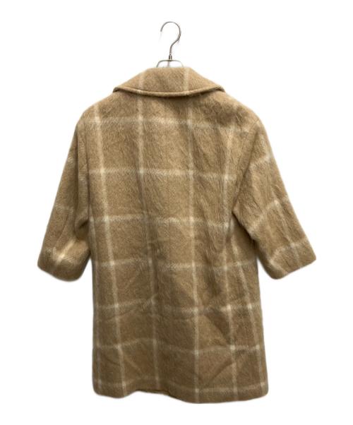 23区（ニジュウサンク）23区 (ニジュウサンク) MANTECO シャギーチェック コート ベージュ サイズ:32の古着・服飾アイテム
