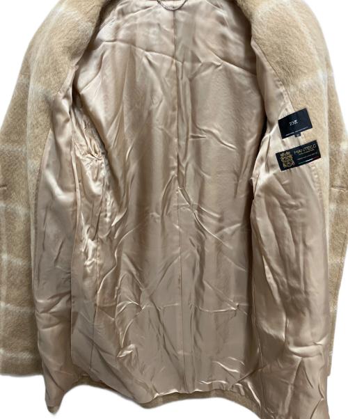 23区（ニジュウサンク）23区 (ニジュウサンク) MANTECO シャギーチェック コート ベージュ サイズ:32の古着・服飾アイテム
