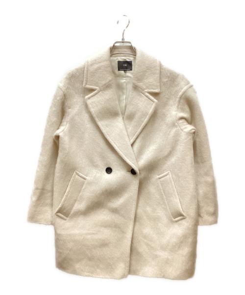 23区（ニジュウサンク）23区 (ニジュウサンク) ループカットシャギー コート ホワイト サイズ:38の古着・服飾アイテム