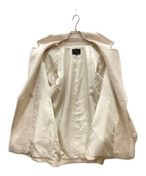 23区（ニジュウサンク）23区 (ニジュウサンク) ループカットシャギー コート ホワイト サイズ:38の古着・服飾アイテム