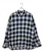 steinシュタイン）の古着「OVERSIZED DOWN PAT SHIRT」｜ブルー×グレー