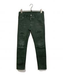 DSQUARED2（ディースクエアード）の古着「Skater Jean スケーター ジーンズ ダメージジーンズ」｜グリーン