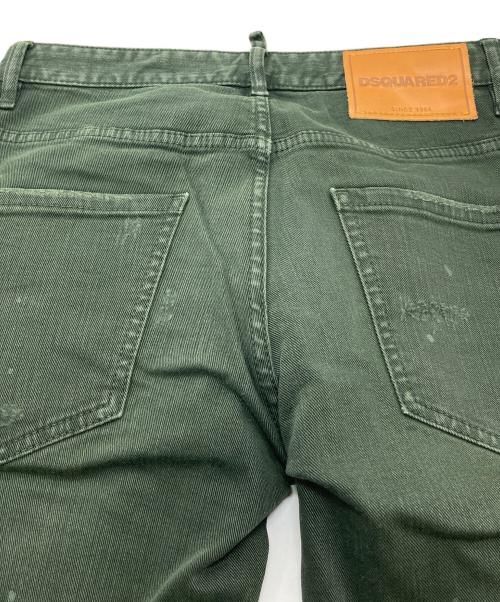 DSQUARED2（ディースクエアード）DSQUARED2 (ディースクエアード) Skater Jean スケーター ジーンズ ダメージジーンズ グリーン サイズ:44の古着・服飾アイテム