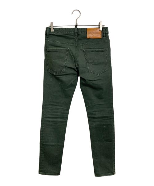 DSQUARED2（ディースクエアード）DSQUARED2 (ディースクエアード) Skater Jean スケーター ジーンズ ダメージジーンズ グリーン サイズ:44の古着・服飾アイテム