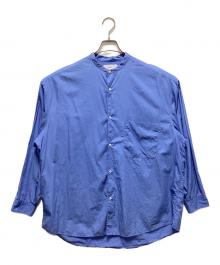 Graphpaper（グラフペーパー）の古着「Broad L/S Oversized Band Collar Shirt」｜ブルー