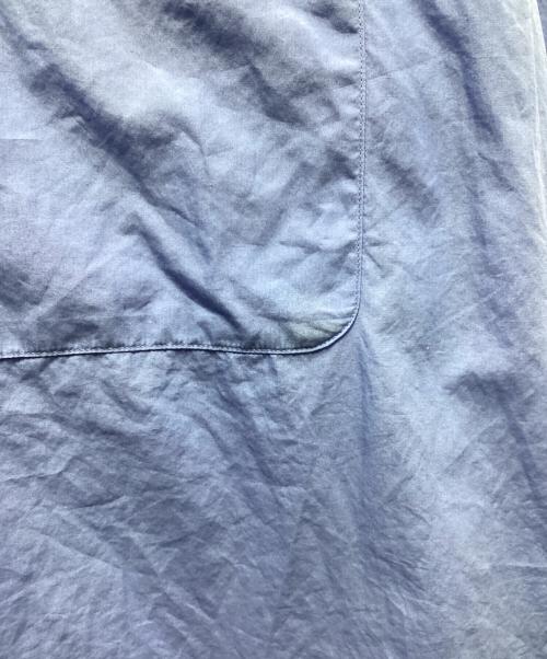 Graphpaper（グラフペーパー）Graphpaper (グラフペーパー) Broad L/S Oversized Band Collar Shirt ブルー サイズ:FREEの古着・服飾アイテム