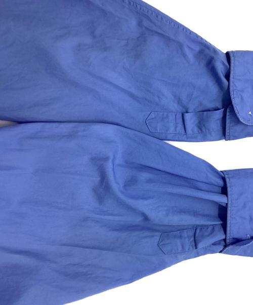 Graphpaper（グラフペーパー）Graphpaper (グラフペーパー) Broad L/S Oversized Band Collar Shirt ブルー サイズ:FREEの古着・服飾アイテム